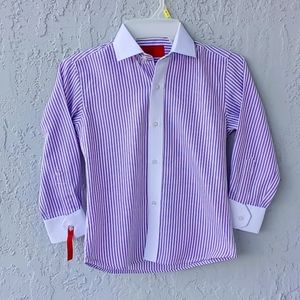 Elie Balleh Milano Italy Boy's Luxury Stripe Shirt
